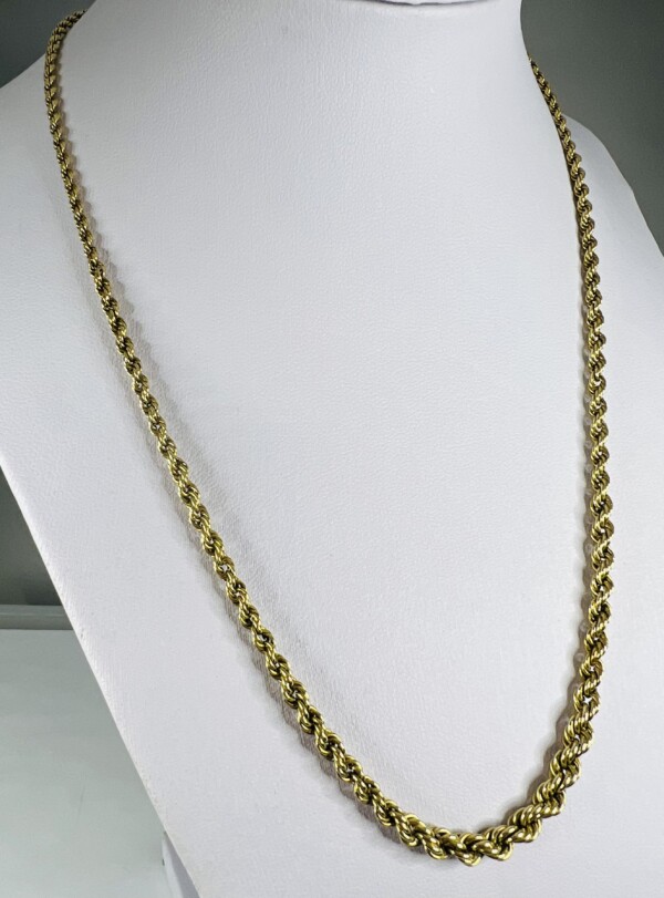 Second Hand 14ct Yellow Gold Graduating 18" Rope Chain - Image 3