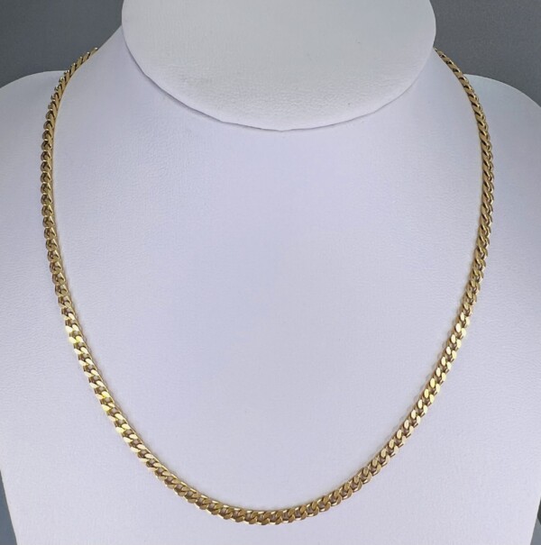 Second Hand 9ct Yellow Gold 16" Flat Edge Curb