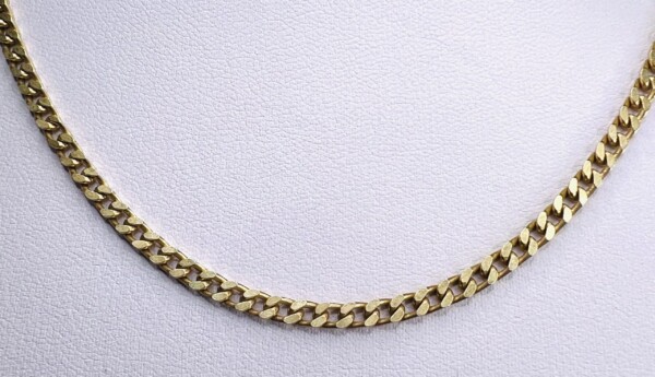 Second Hand 9ct Yellow Gold 16" Flat Edge Curb - Image 2