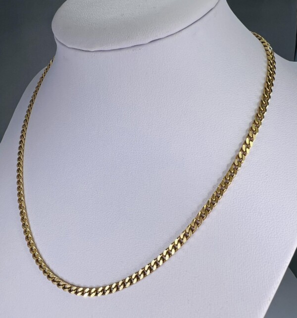 Second Hand 9ct Yellow Gold 16" Flat Edge Curb - Image 4
