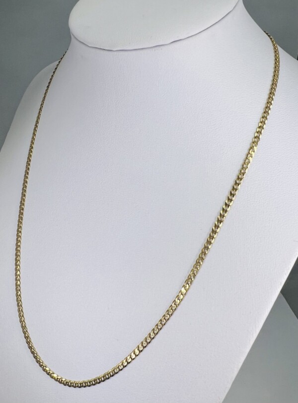 Second Hand 9ct Yellow Gold 18" Curb Chain - Image 2