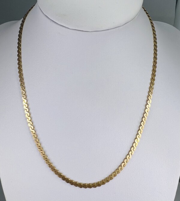 Second Hand 9ct Yellow Gold 16" Serpentine Chain