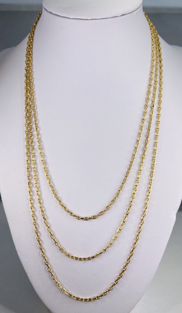Second Hand 14ct Yellow Gold 50" Diamond Cut Belcher - Image 2