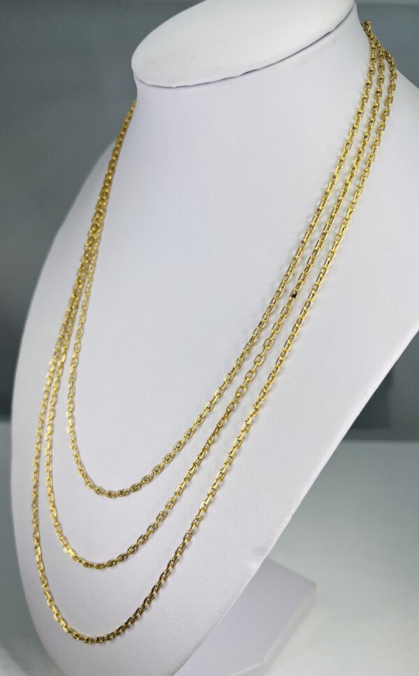 Second Hand 14ct Yellow Gold 50" Diamond Cut Belcher - Image 4