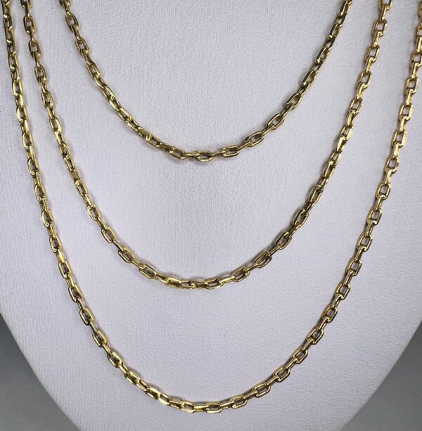 Second Hand 14ct Yellow Gold 50" Diamond Cut Belcher - Image 6