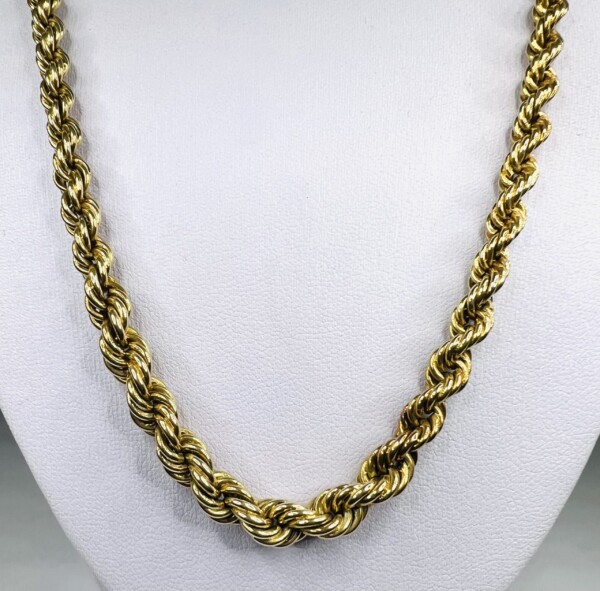Second Hand 14ct 20" Graduated Rope Chain - Image 2
