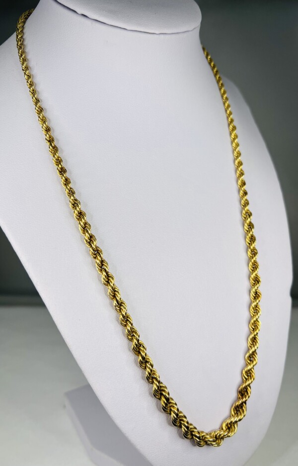 Second Hand 14ct 20" Graduated Rope Chain - Image 3