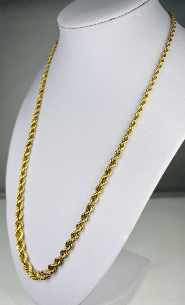 Second Hand 14ct 20" Graduated Rope Chain - Image 4