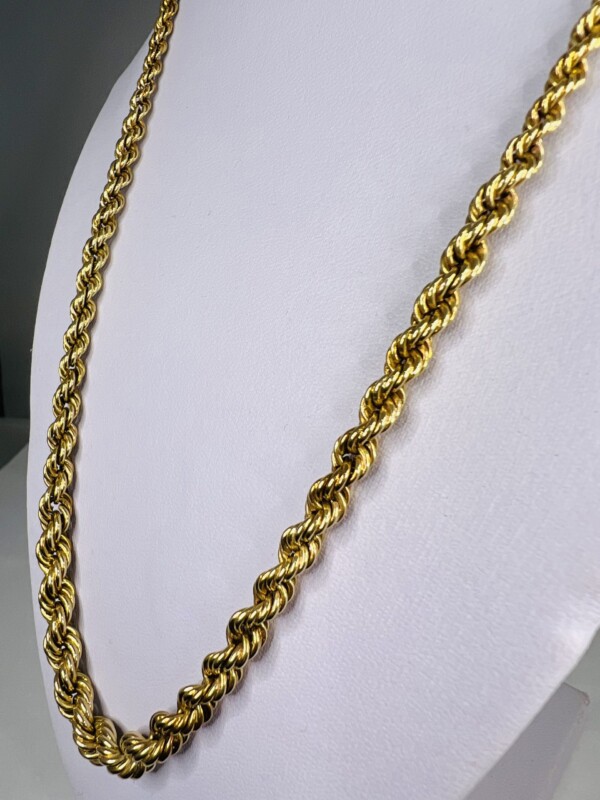 Second Hand 14ct 20" Graduated Rope Chain - Image 5