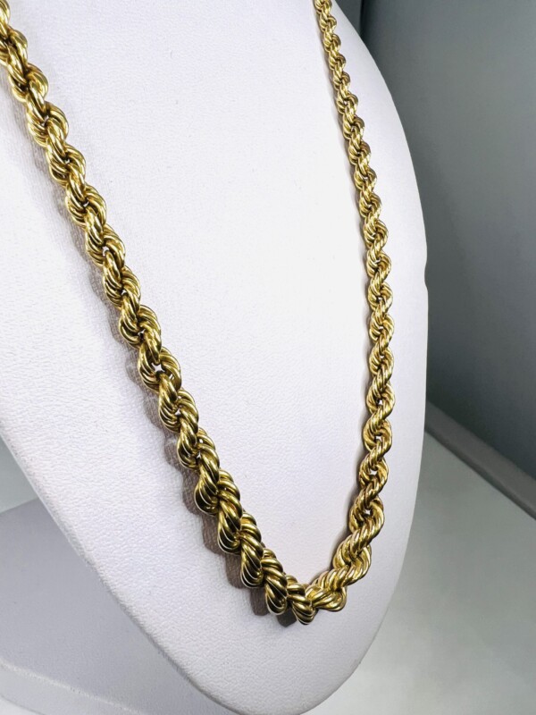 Second Hand 14ct 20" Graduated Rope Chain - Image 6