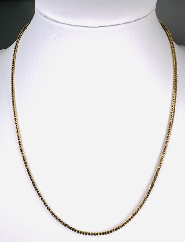 Second Hand  9ct Yellow Gold 16" Foxtail Chain