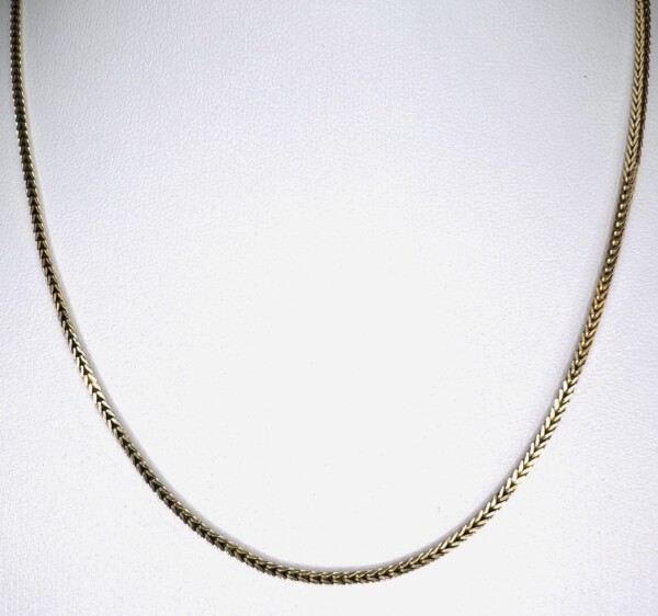 Second Hand  9ct Yellow Gold 16" Foxtail Chain - Image 2