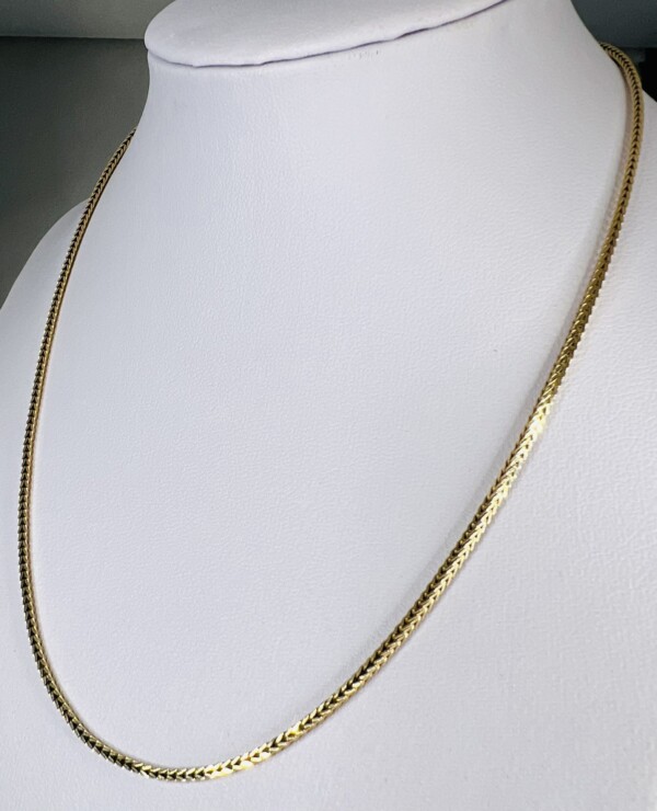 Second Hand  9ct Yellow Gold 16" Foxtail Chain - Image 3