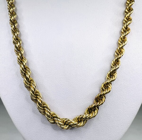 Second Hand 14ct 20" Graduated Rope Chain - Image 2