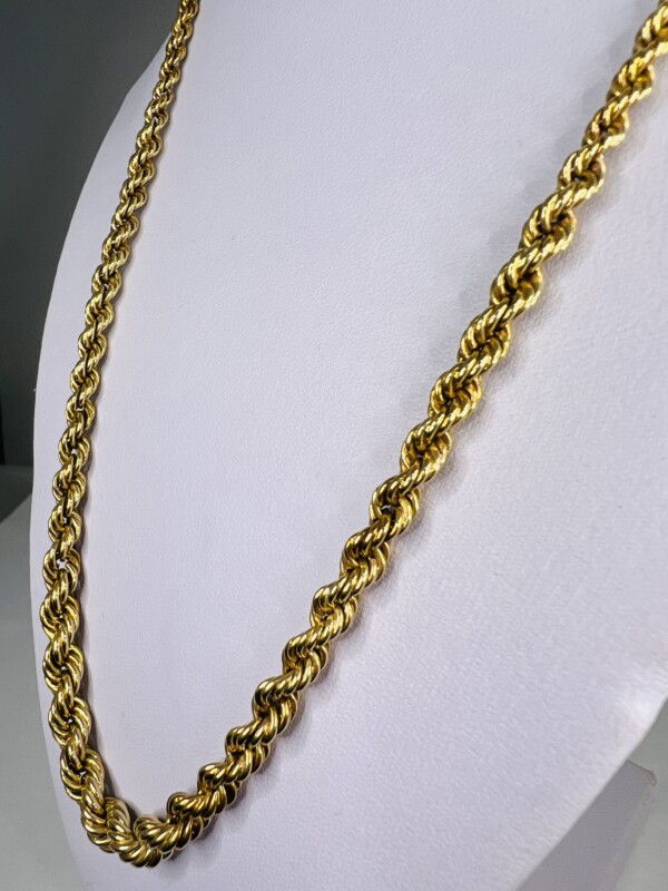 Second Hand 14ct 20" Graduated Rope Chain - Image 5