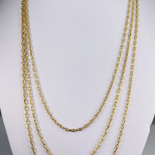 Second Hand 14ct Yellow Gold 50" Diamond Cut Belcher