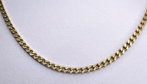 Second Hand 9ct Yellow Gold 16" Flat Edge Curb - Image 2
