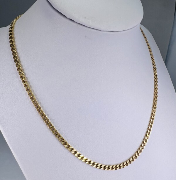 Second Hand 9ct Yellow Gold 16" Flat Edge Curb - Image 3