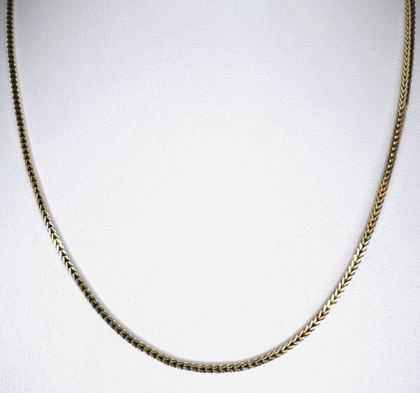 Second Hand  9ct Yellow Gold 16" Foxtail Chain - Image 2