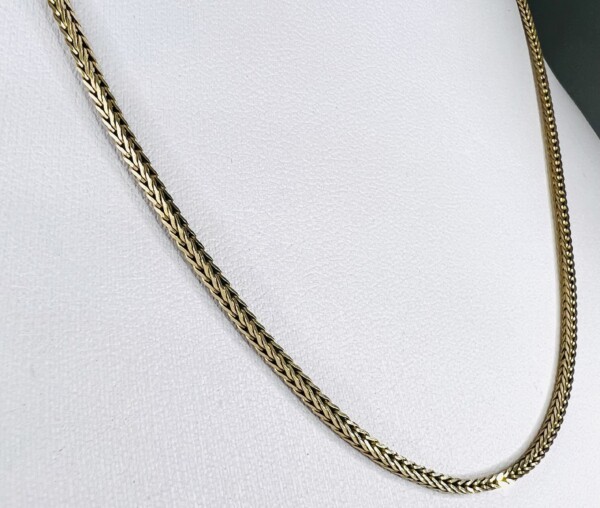 Second Hand  9ct Yellow Gold 16" Foxtail Chain - Image 6