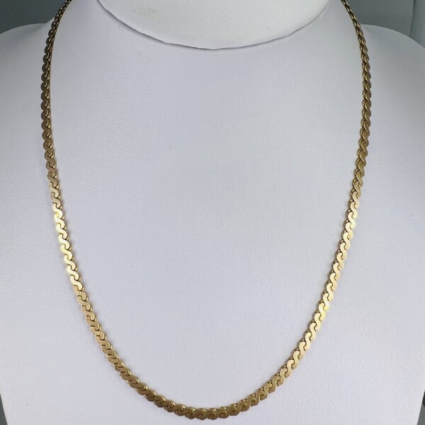 Second Hand 9ct Yellow Gold 16 Serpentine Chain