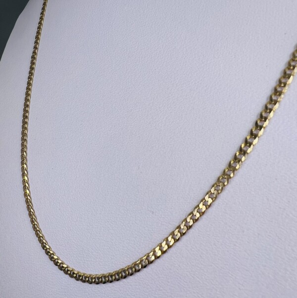 Second Hand 9ct Yellow Gold 18" Curb Chain - Image 5