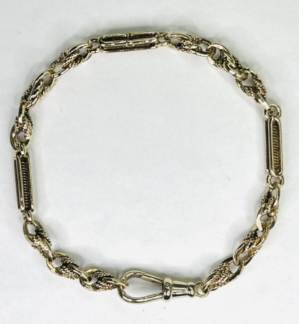 Second Hand 9ct Yellow Gold Fancy 8" Length Bracelet