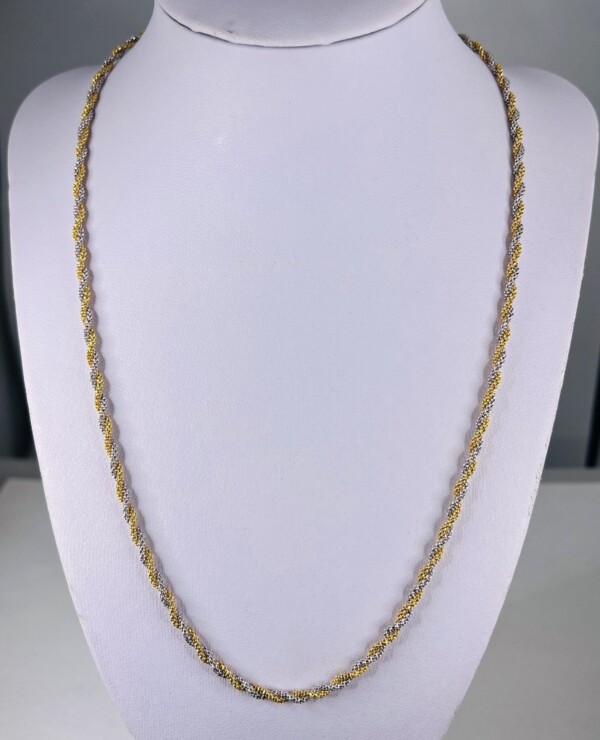 Second Hand 14ct Yellow and White Gold 20″ Rope Chain