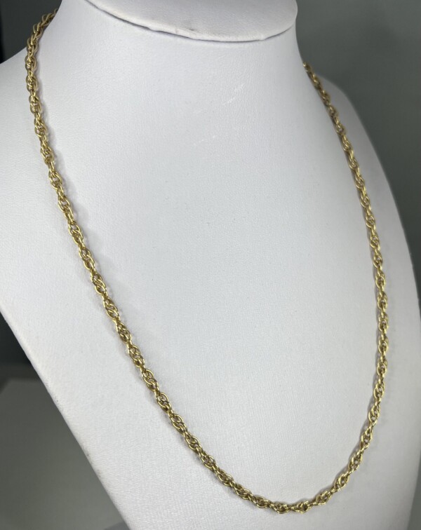 Second Hand 9ct Yellow Gold 19″ Prince Of Wales Chain - Image 2