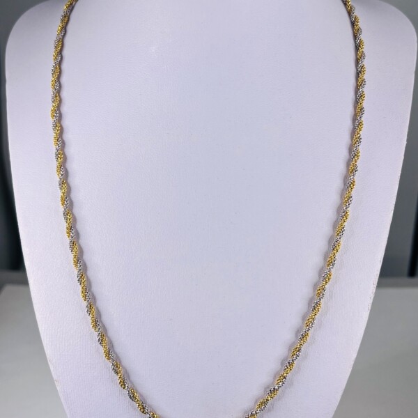 Second Hand 14ct Yellow and White Gold 20″ Rope Chain