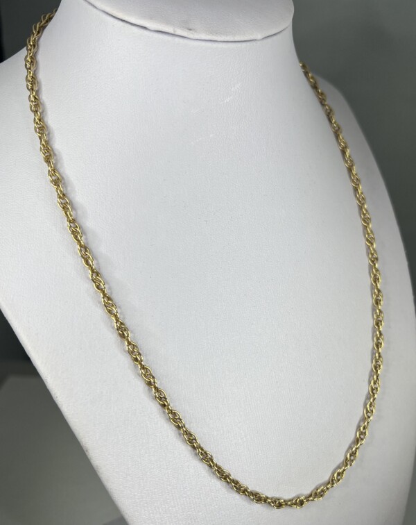 Second Hand 9ct Yellow Gold Prince Of Wales 19" Chain - Image 2