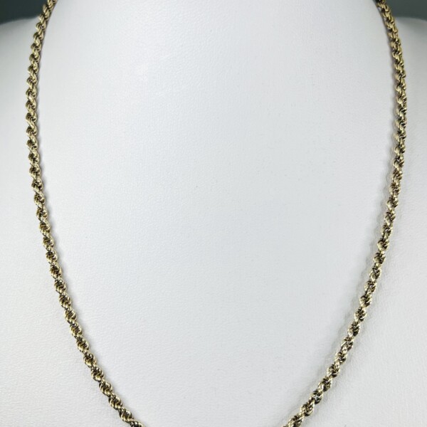 Second Hand 9ct Yellow Gold Solid Rope 17 Chain