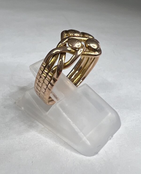 Second Hand 9ct Rose Gold Puzzle Ring - Image 3