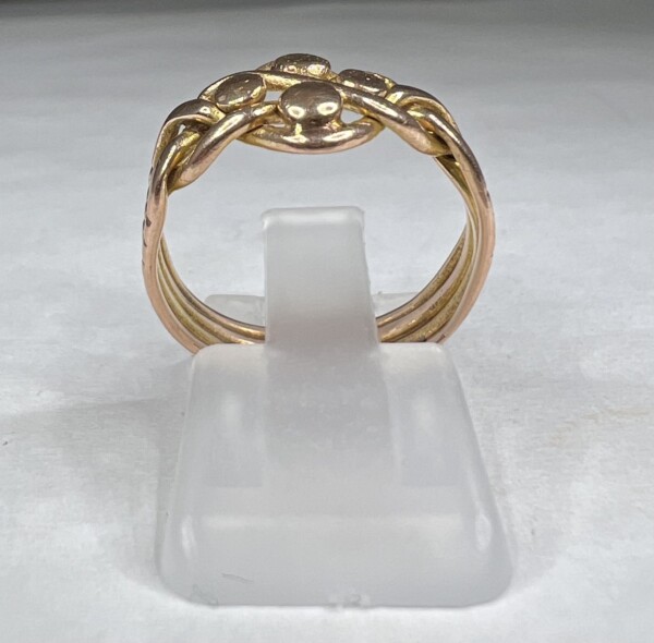 Second Hand 9ct Rose Gold Puzzle Ring - Image 5