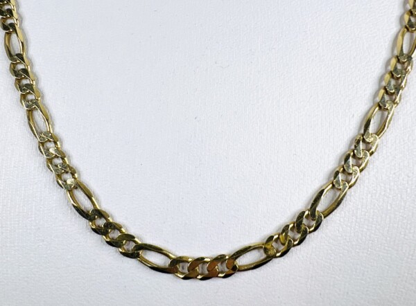 Second Hand 9ct Yellow Gold Figaro 19" Chain - Image 5