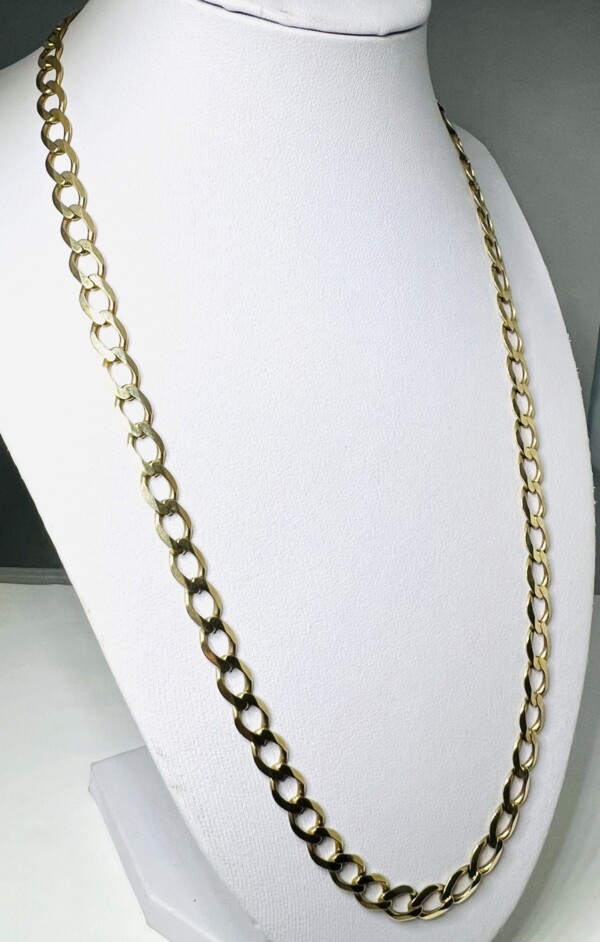 Second Hand 9ct Yellow Gold 21" Open Curb Chain - Image 2