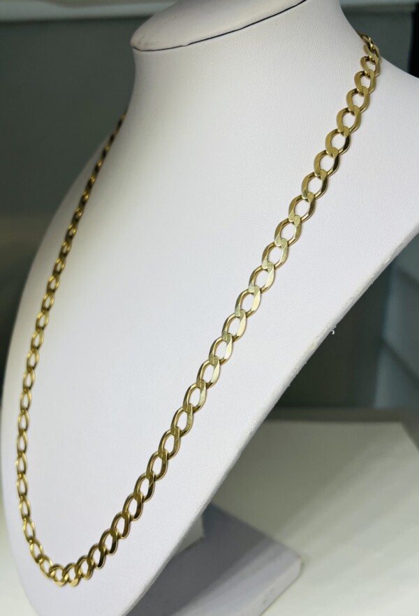 Second Hand 9ct Yellow Gold 21" Open Curb Chain - Image 3