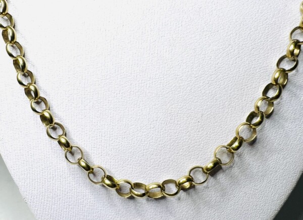 Second Hand 9ct Yellow Gold 24" Round Belcher Chain - Image 2