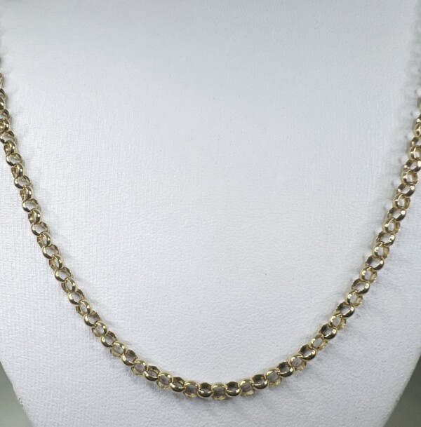 Second Hand 9ct Yellow Gold 24" Round Belcher Chain - Image 2