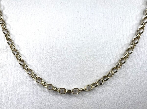 Second Hand 9ct Yellow Gold 22" Oval Belcher Chain - Image 2