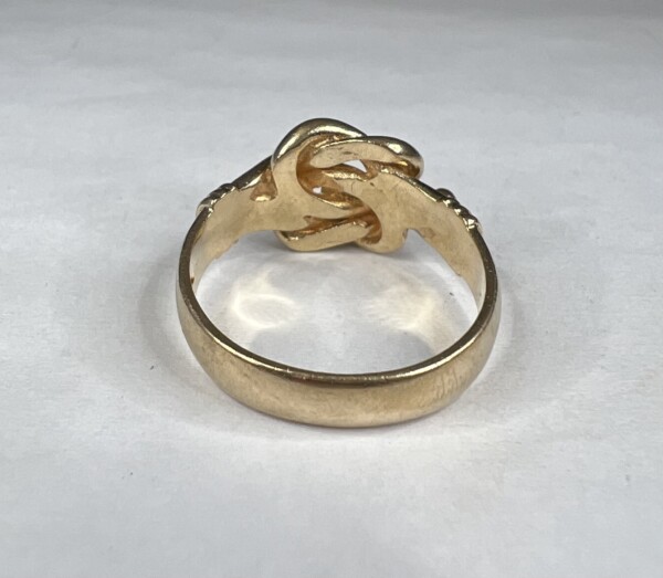 Second Hand 9ct Yellow Gold Knot Ring - Image 2