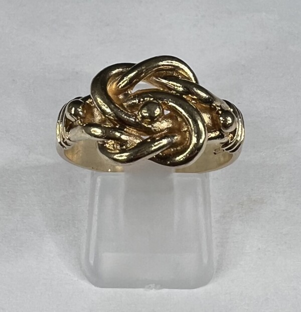 Second Hand 9ct Yellow Gold Knot Ring - Image 4