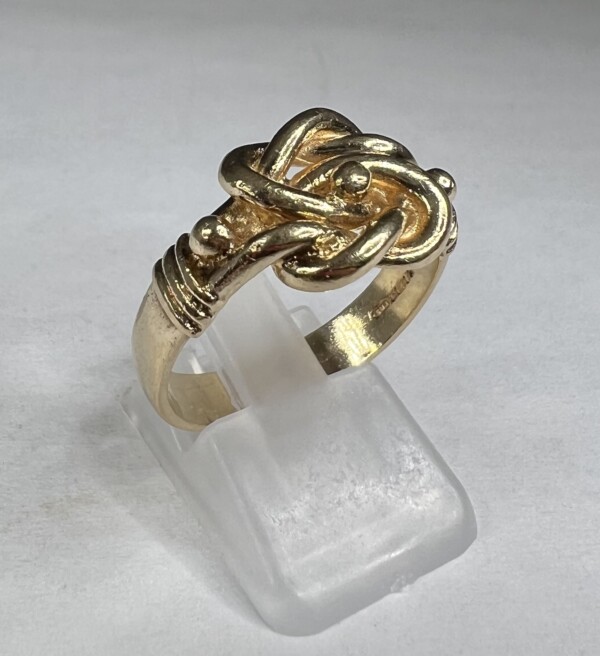 Second Hand 9ct Yellow Gold Knot Ring - Image 5