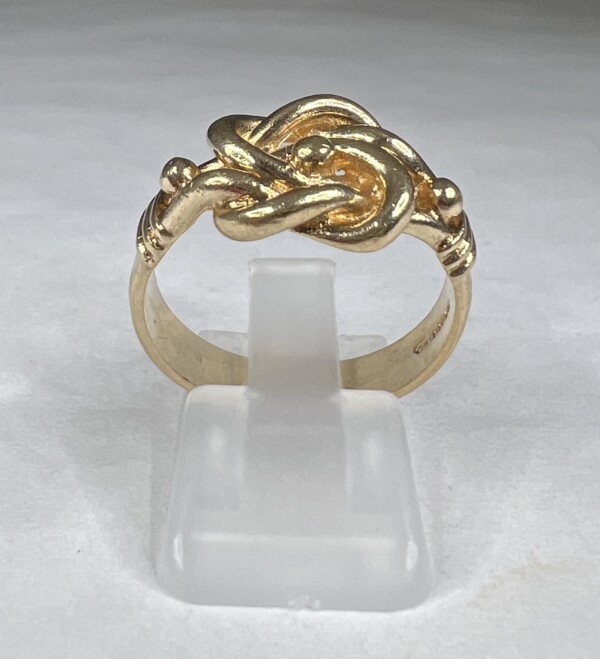 Second Hand 9ct Yellow Gold Knot Ring - Image 7