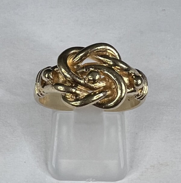 Second Hand 9ct Yellow Gold Knot Ring - Image 8
