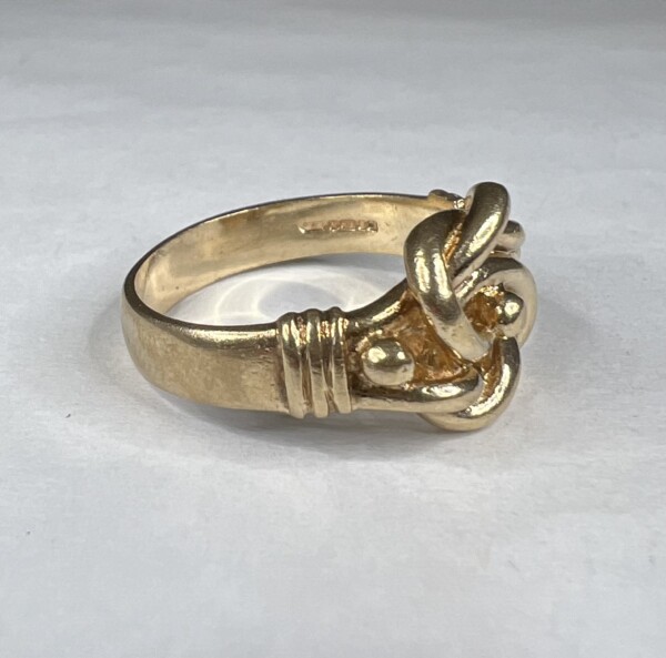 Second Hand 9ct Yellow Gold Knot Ring - Image 9