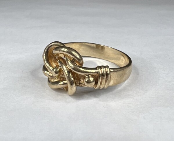 Second Hand 9ct Yellow Gold Knot Ring - Image 10